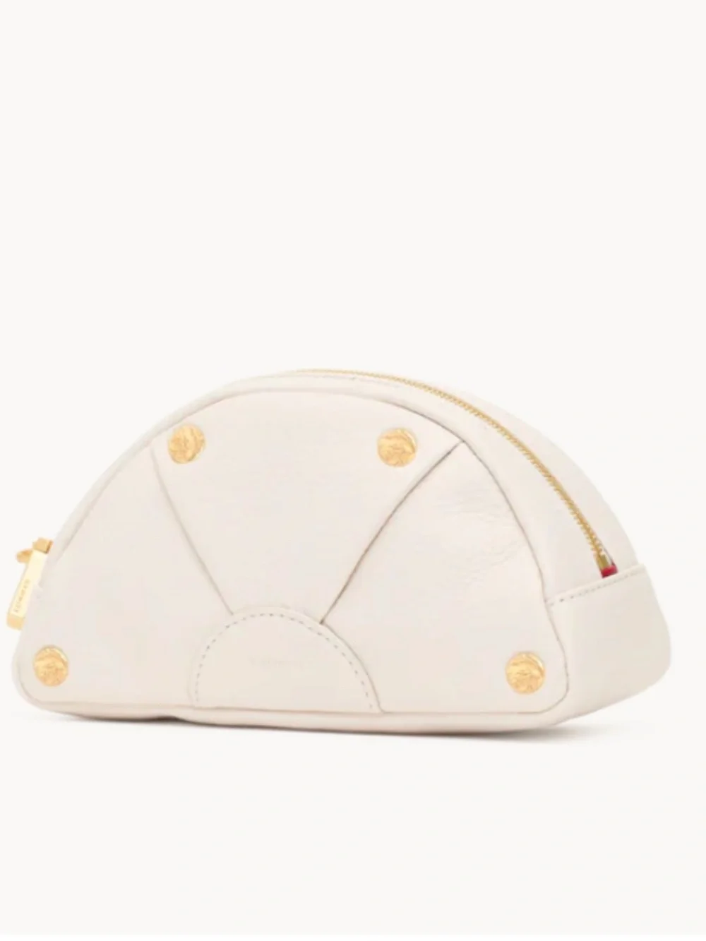 Hammitt Shelly Leather Calla Lilly White Cosmetic Pouch/Clutch - NEW w/tags